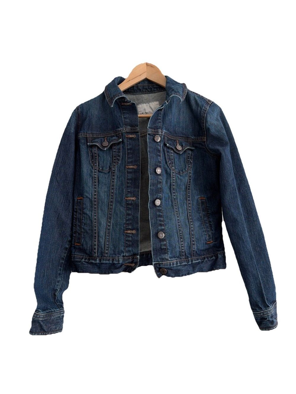 Old Navy Blue Denim Long Sleeve Jean Jacket Size Medium